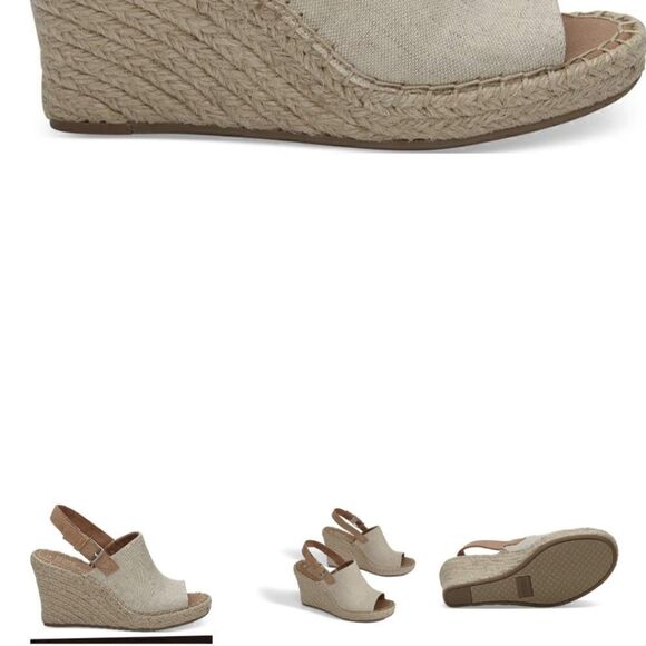 TOMS MONICA NATURAL WEDGE HEEL, SIZE 10 - Picture 10 of 13